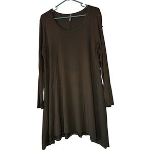 3/$20 Goo Yoo Dark Green Long Sleeve Above Knee Dress